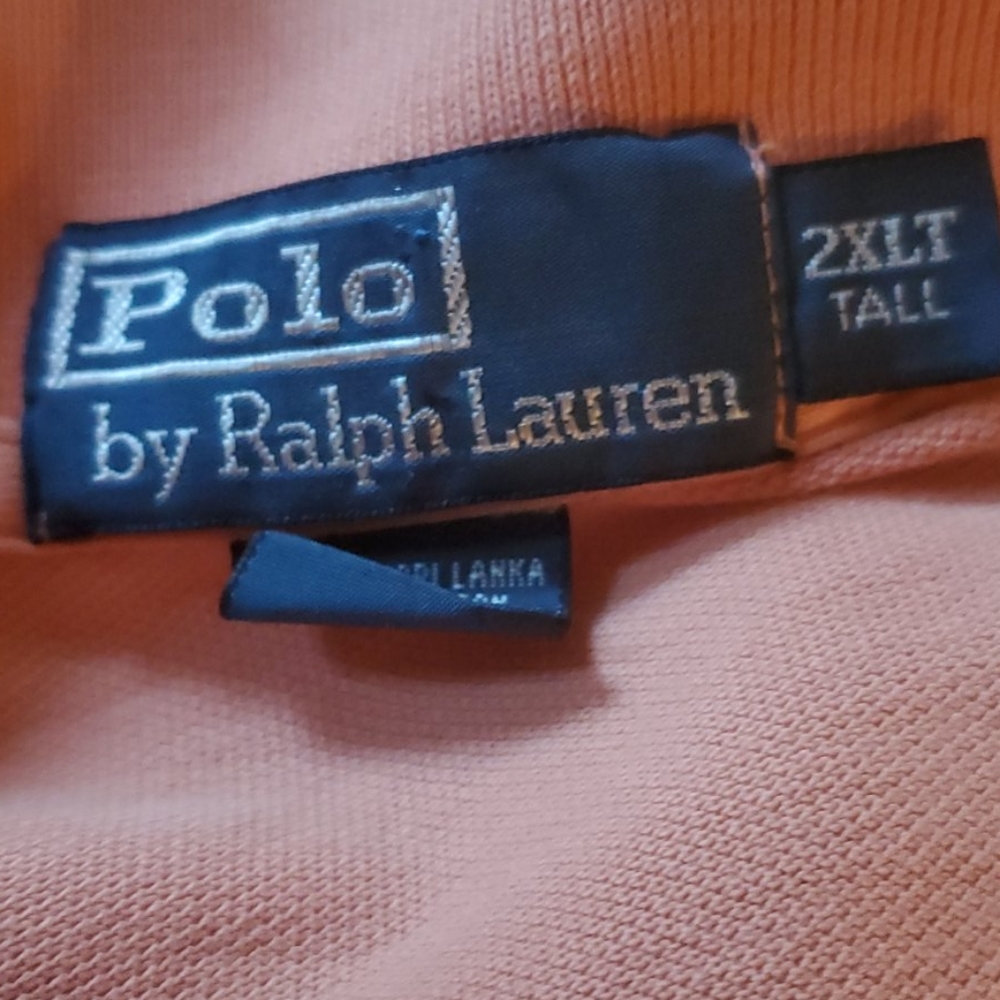 A polo by ralph lauren shirt peach colored